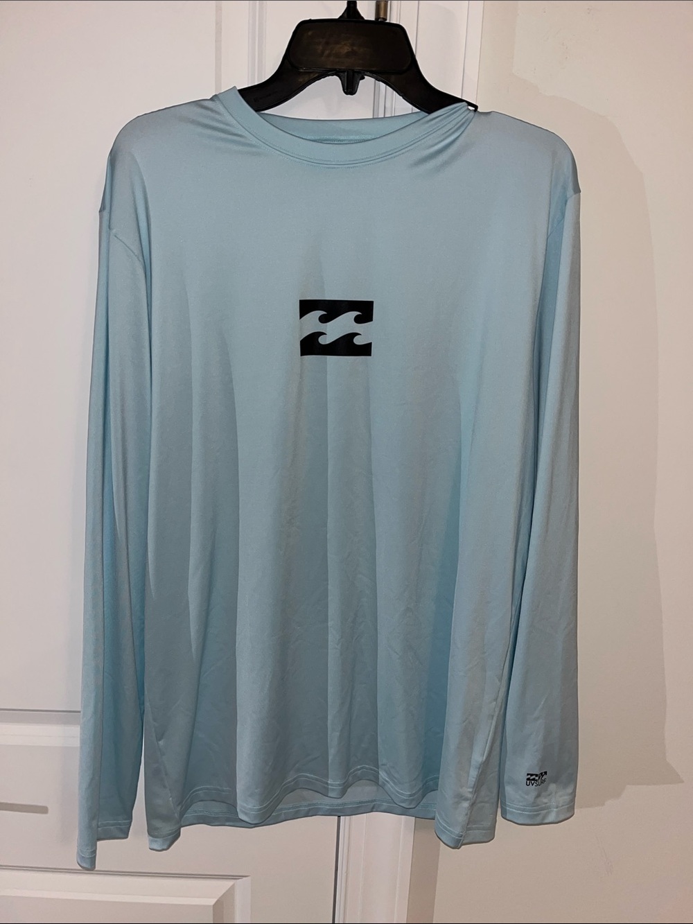 New LS Men’s Billabong surf rashie rashguard top shirt XL Seafoam Coral Blue